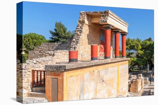 Palace of Minos, restored north entrance, ancient city of Knossos, Iraklion, Crete, Greek Islands-Markus Lange-Premier Image Canvas