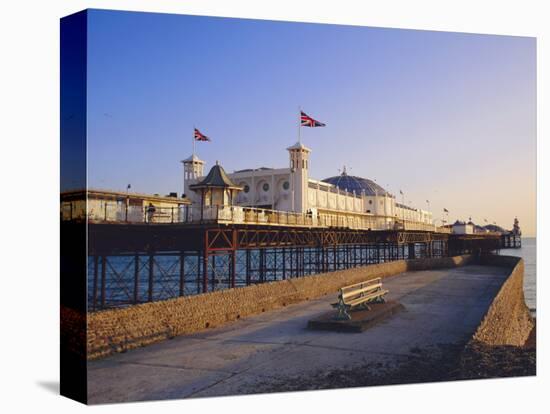 Palace Pier in Evening Light, Brighton, Sussex, England-Roy Rainford-Premier Image Canvas