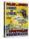 Palais Des Sports - Courses De Levriers - Sportspalais Windhondenkoersen Dog Racing Poster-null-Premier Image Canvas