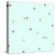 Pale Aqua Golden Squares Confetti-Tina Lavoie-Premier Image Canvas