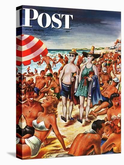 "Palefaces at the Beach," Saturday Evening Post Cover, July 27, 1946-Constantin Alajalov-Premier Image Canvas