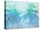 Palm Breeze Blue II-Mia Jensen-Stretched Canvas