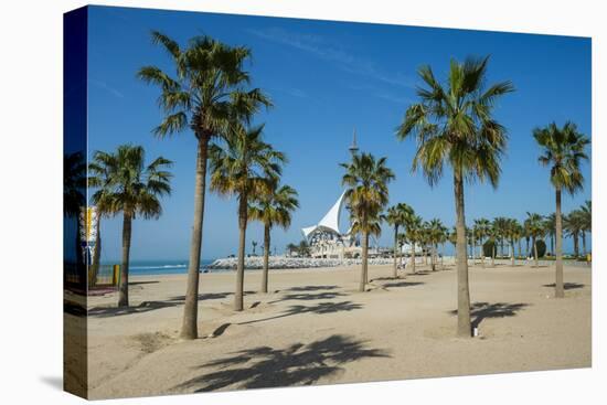 Palm fringed Marina beach, Kuwait City, Kuwait, Middle East-Michael Runkel-Premier Image Canvas