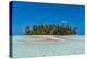 Palm fringed motu in the Blue Lagoon, Rangiroa atoll, Tuamotus, French Polynesia-Michael Runkel-Premier Image Canvas