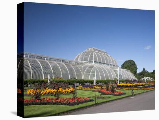 Palm House Parterre with Floral Display, Royal Botanic Gardens, UNESCO World Heritage Site, England-Adina Tovy-Premier Image Canvas