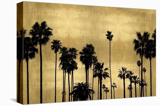 Palm Row on Gold-Kate Bennett-Stretched Canvas