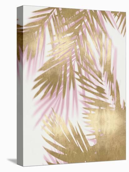 Palm Shadows Blush Gold II-Melonie Miller-Stretched Canvas