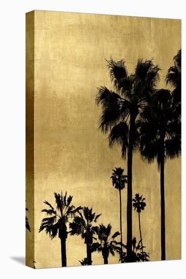 Palm Silhouette on Gold II-Kate Bennett-Stretched Canvas