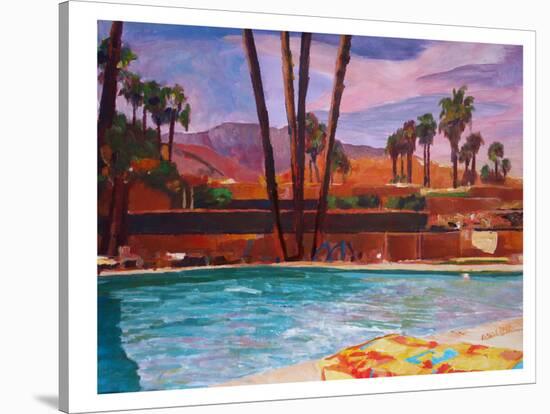 Palm Springs Pool 2-M Bleichner-Stretched Canvas