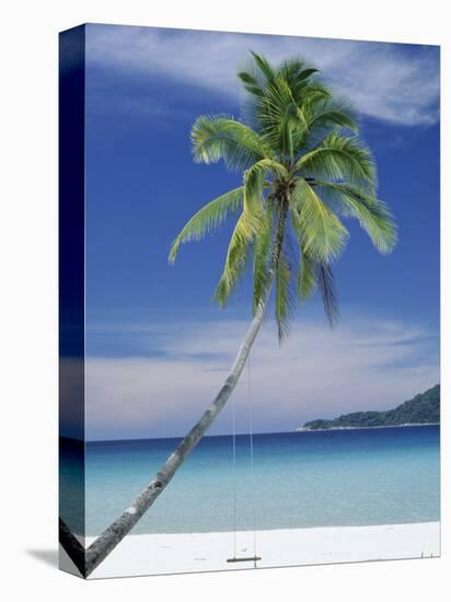 Palm Tree and Beach, Long Beach, Perhentian Kecil, Terenggenu (Terengganu), Malaysia-Robert Francis-Premier Image Canvas