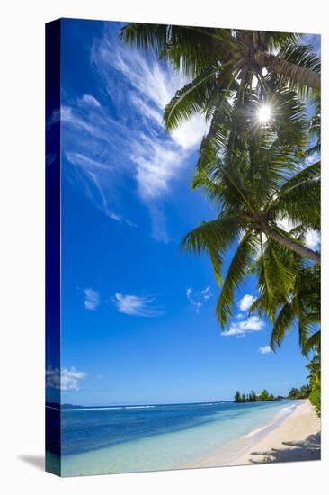 Palm Trees and Tropical Beach, La Digue, Seychelles-Jon Arnold-Premier Image Canvas