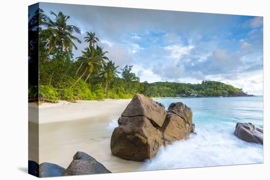 Palm Trees and Tropical Beach, Southern Mahe, Seychelles-Jon Arnold-Premier Image Canvas