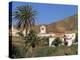 Palm Trees, Houses and Church at Betancuria, on Fuerteventura in the Canary Islands, Spain, Europe-Lightfoot Jeremy-Premier Image Canvas
