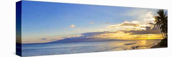 Palm Trees on the Beach at Dusk, Kaanapali, Maui, Hawaii, Usa-null-Premier Image Canvas