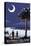 Palmetto Moon - Kiawah Island, South Carolina-Lantern Press-Stretched Canvas