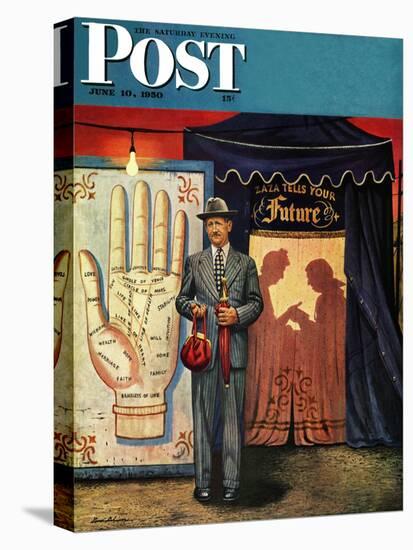 "Palmist" Saturday Evening Post Cover, June 10, 1950-Stevan Dohanos-Premier Image Canvas