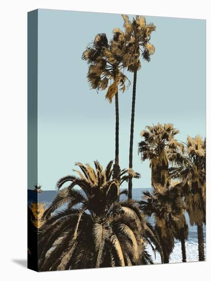 Palms And Beach 1, 2024-David Moore-Stretched Canvas