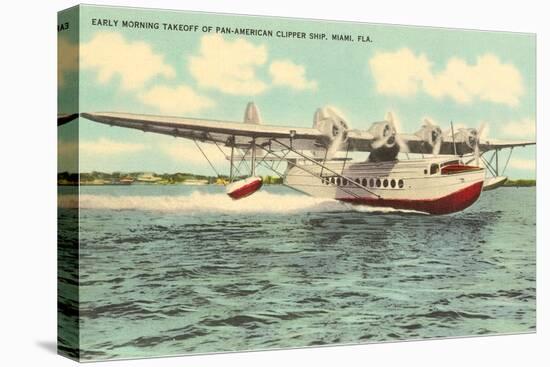 Pan-American Clipper Taking Off, Florida-null-Stretched Canvas