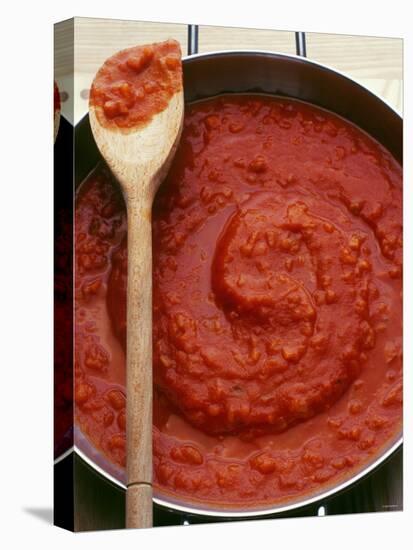 Pan of Home-Made Tomato Sauce-Steve Baxter-Premier Image Canvas