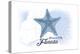 Panama City, Florida - Starfish - Blue - Coastal Icon-Lantern Press-Stretched Canvas