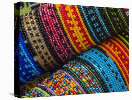 Panama, San Blas Islands, beaded bracelets for sale.-Merrill Images-Premier Image Canvas