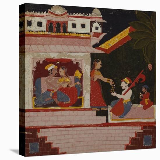 Pancham Ragini - a Handmaiden of an Enamoured Couple Rewards a Musician-null-Premier Image Canvas