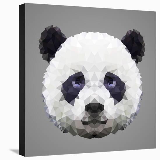 Panda Low Poly Portrait-kakmyc-Stretched Canvas