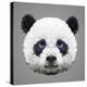 Panda Low Poly Portrait-kakmyc-Stretched Canvas