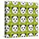 Panda Pattern-TashaNatasha-Stretched Canvas