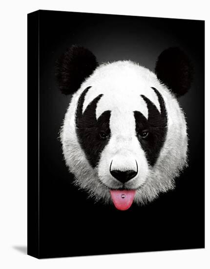 Panda Rocks-Robert Farkas-Stretched Canvas