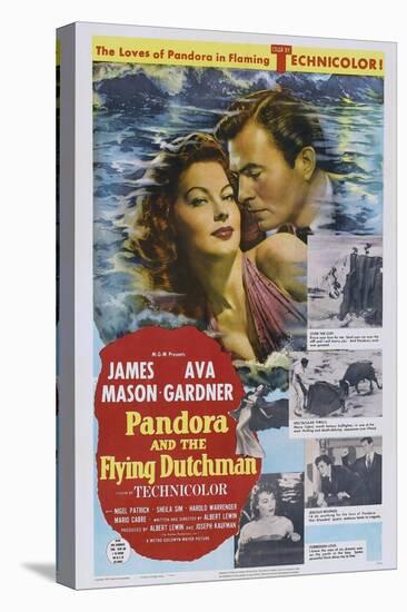 Pandora and the Flying Dutchman, from Left: Ava Gardner, James Mason, 1951-null-Stretched Canvas