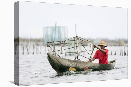 Pangalanes Lakes canal system, fishing nets, Tamatave, eastern area, Madagascar, Africa-Christian Kober-Premier Image Canvas