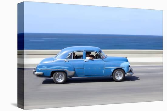 Panned' Shot of Old Blue American Car to Capture Sense of Movement-Lee Frost-Premier Image Canvas