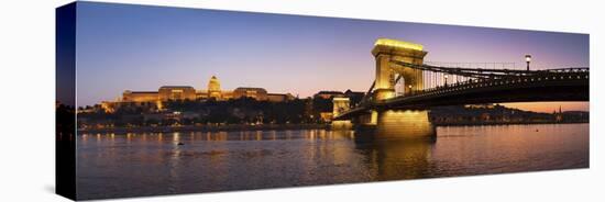 Panorama Budapest Chain Bridge-István Nagy-Stretched Canvas