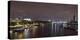 Panorama, City of London, the Thames, Night Photography, London, England, Uk-Axel Schmies-Premier Image Canvas