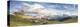 Panorama of green meadows and huts of the Odle mountain range seen from Seceda, Val Gardena, Trenti-Roberto Moiola-Premier Image Canvas