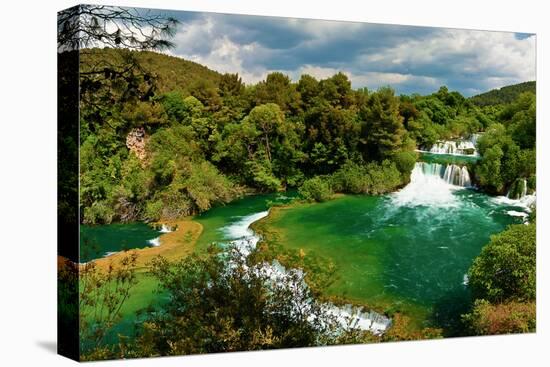 Panorama of Waterfalls in Krka National Park, Croatia-Lamarinx-Premier Image Canvas