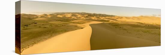 Panorama. Sand Dunes at Sunset. Gobi Desert. Mongolia.-Tom Norring-Premier Image Canvas