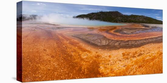 Panorama, USA, Yellowstone National Park, Grand Prismatic Spring-Catharina Lux-Premier Image Canvas