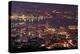Panoramic Cityscape in Night with River and Tower in Penang, Malaysia, Asia.-elwynn-Premier Image Canvas