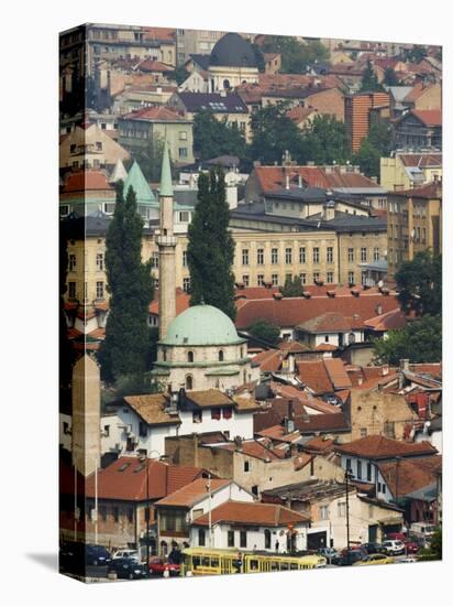 Panoramic Hilltop View of the City, Sarajevo, Bosnia-Christian Kober-Premier Image Canvas