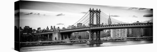 Panoramic Landscape - Manhattan Bridge with the Empire State Building from Brooklyn-Philippe Hugonnard-Premier Image Canvas