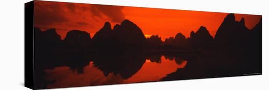 Panoramic of Guilin, Yangshao Li River, Limestone Mountains, China-Bill Bachmann-Premier Image Canvas