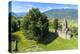 Panoramic of medieval Abbey of San Pietro in Vallate from drone, Piagno, Sondrio province, Lower Va-Roberto Moiola-Premier Image Canvas