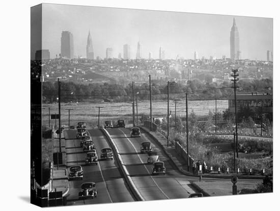 Panoramic of New York City Skyline Seen from New Jersey-Andreas Feininger-Premier Image Canvas