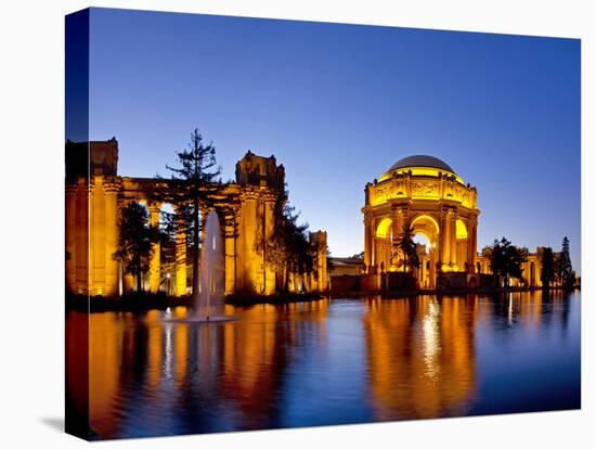 Panoramic of the Palace of Fine Arts at Dusk in San Francisco, California, Usa-Chuck Haney-Premier Image Canvas