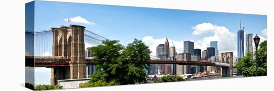 Panoramic Skyline of Manhattan, Brooklyn Bridge and One World Trade Center, New York City, US-Philippe Hugonnard-Premier Image Canvas