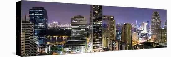 Panoramic View of Bangkok at Night from Rembrandt Hotel and Towers-Lee Frost-Premier Image Canvas