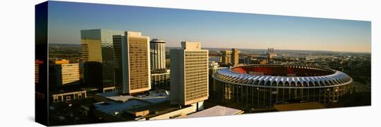 Panoramic view of Busch Stadium and St. Louis, MO skyline at sunset-null-Premier Image Canvas