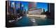 Panoramic View of Chicago River, Chicago, Il-null-Stretched Canvas